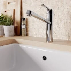 Ideal Standard Küchenarmatur Ceraflex BlueStart Verlängerter Sockel Chrom -KüchenTraum 188292 3049 5