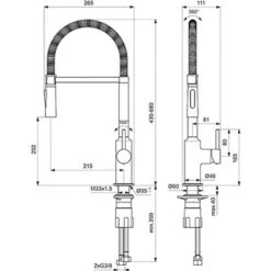 Ideal Standard Küchenarmatur Ceralook Semi-Professional Chrom -KüchenTraum 188661 3049 3