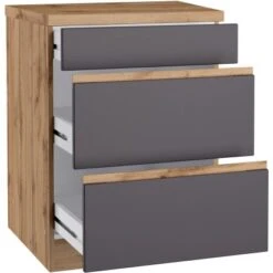 Held Möbel Küchenunterschrank Turin 60 Cm Mit Auszügen Graphit/Wotaneiche 18 Held Möbel Küchenunterschrank Turin 60 Cm Mit Auszügen Graphit/Wotaneiche -KüchenTraum 189397 11016600 S 03