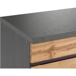 Held Möbel Küchen-Eckschrank Turin 120 Cm Wotaneiche/Graphit -KüchenTraum 189465 11016600 CU 04