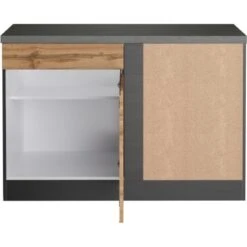 Held Möbel Küchen-Eckschrank Turin 120 Cm Wotaneiche/Graphit -KüchenTraum 189465 11016600 S 02 1