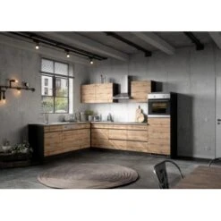 Held Möbel Kühlschrank/Ofenumbauschrank Turin 60 Cm Wotaneiche/Graphit -KüchenTraum 189522 11016600 AB 04