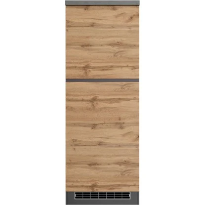 Held Möbel Kühlschrankumbauschrank Turin 60 Cm Wotaneiche/Graphit 4 Held Möbel Kühlschrankumbauschrank Turin 60 Cm Wotaneiche/Graphit – Bild 2