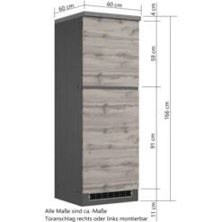 Held Möbel Kühlschrankumbauschrank Turin 60 Cm Wotaneiche/Graphit 20 Held Möbel Kühlschrankumbauschrank Turin 60 Cm Wotaneiche/Graphit -KüchenTraum 189536 11016600 VM 07