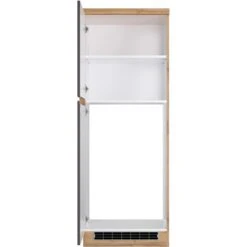 Held Möbel Kühlschrankumbauschrank Turin 60 Cm Graphit/Wotaneiche -KüchenTraum 189568 11016600 S 03