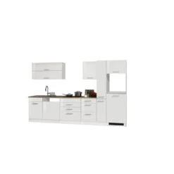 Held Möbel Küchenzeile Mailand 330 Cm Weiß Hochglanz-Weiß Matt Ohne E-Geräte -KüchenTraum 1926 11016600 624.1.6210 1