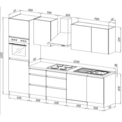 Respekta Premium Küchenzeile 280 Cm Grifflos Schwarz Hochglanz-Weiß 13 Respekta Premium Küchenzeile 280 Cm Grifflos Schwarz Hochglanz-Weiß -KüchenTraum 197159 4384 GLRP280 2