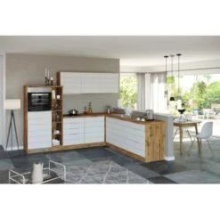 Held Möbel Winkelküche 240 Cm - 270 Cm Matt Weiß-Wotaneiche -KüchenTraum 1 11016600 1028.6291 3b 14 1