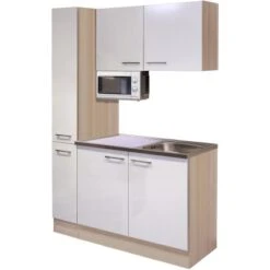 Flex-Well Singleküche 130 Cm Abaco Perlmutt Glänzend-Akazie 5 Flex-Well Singleküche 130 Cm Abaco Perlmutt Glänzend-Akazie -KüchenTraum 1 g 130 801 000 abaco frei