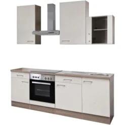 Flex-Well Exclusiv Küchenzeile Eico 220 Cm Magnolienweiß-Tennessee Eiche -KüchenTraum 1 g 220 1702 022 eico frei