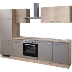 Flex-Well Küchenzeile Arizona 270 Cm Quarz Cubanit-San Remo Eiche -KüchenTraum 1 g 270 2207 002 riva frei