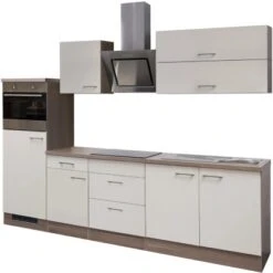 Flex-Well Exclusiv Küchenzeile Eico 270 Cm Magnolienweiß-Tennessee Eiche NB -KüchenTraum 1 g 270 2224 015 eico frei