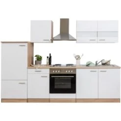 Respekta Küchenzeile KB270ESW 270 Cm Weiß-Eiche Sägerau Nachbildung -KüchenTraum 2160901 KB270ESW 06