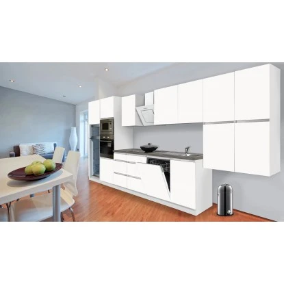 Respekta Premium Küchenzeile Grifflos 445 Cm Weiß Matt-Weiß 19 Respekta Premium Küchenzeile Grifflos 445 Cm Weiß Matt-Weiß – Bild 17