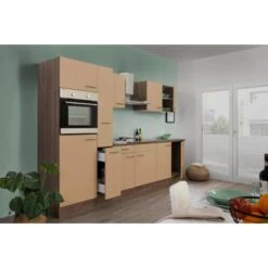 Respekta Economy Küchenzeile KB300EYC 300 Cm Cappuccino-Eiche York Nachb. -KüchenTraum 2494334 4834 KB300EYC 02