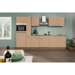 Respekta Economy Küchenzeile KB300EYC 300 Cm Cappuccino-Eiche York Nachb. -KüchenTraum 2494334 4834 KB300EYC 03