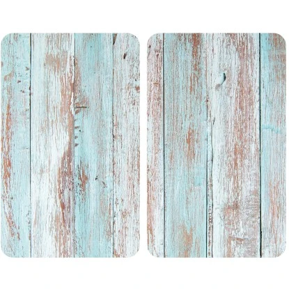 Allstar Glasabdeckplatten Blue Wood Für Glaskeramik-Kochfelder 2er-Set 3 Allstar Glasabdeckplatten Blue Wood Für Glaskeramik-Kochfelder 2er-Set