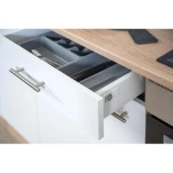 Respekta Küchenzeile Ohne E-Geräte LBKB280ESW 280 Cm Weiß-Eiche Sonoma Sägerau -KüchenTraum 2619492 4384 LBKB280ESW 10