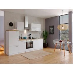 Respekta Küchenzeile KB270WW 270 Cm Weiß