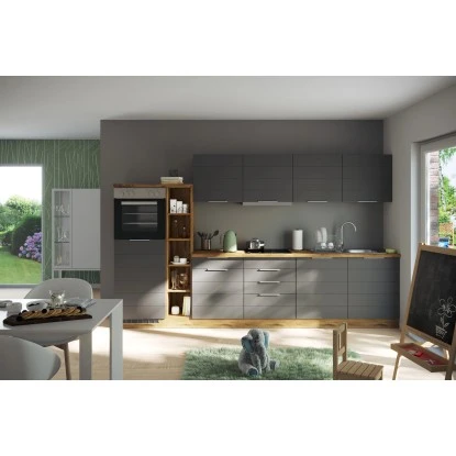 Held Möbel Küchenzeile 330 Cm Matt Grau-Wotaneiche 6 Held Möbel Küchenzeile 330 Cm Matt Grau-Wotaneiche – Bild 4