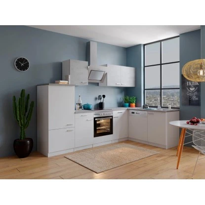 Respekta Winkelküche KBL280WWBSCG 280 X 172 Cm Weiß-Beton Optik 3 Respekta Winkelküche KBL280WWBSCG 280 X 172 Cm Weiß-Beton Optik