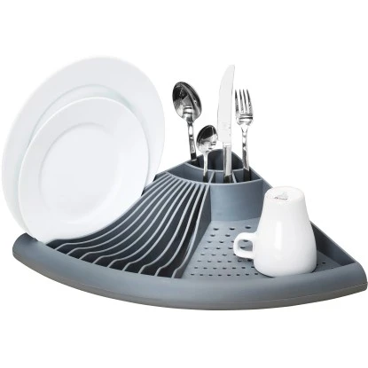 Wenko Eck-Geschirrabtropfer Grau 9 Cm X 50 Cm X 35 Cm 5 Wenko Eck-Geschirrabtropfer Grau 9 Cm X 50 Cm X 35 Cm – Bild 3