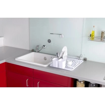 Wenko Geschirrabtropfer Clean Weiß-Chrom 12,5 Cm X 47 Cm X 32 Cm 5 Wenko Geschirrabtropfer Clean Weiß-Chrom 12,5 Cm X 47 Cm X 32 Cm – Bild 3