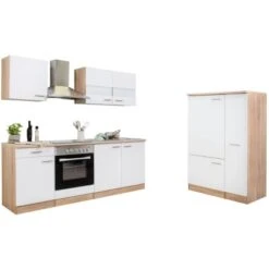 Respekta Küchenzeile KB300ESWC 300 Cm Weiß-Eiche Sägerau Nachbildung -KüchenTraum 3128824 KB300ESWC 16