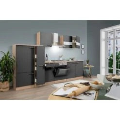 Respekta Küchenzeile KB300ESG 300 Cm Grau-Eiche Sägerau Nachbildung 16 Respekta Küchenzeile KB300ESG 300 Cm Grau-Eiche Sägerau Nachbildung -KüchenTraum 3129178 KB300ESG 01