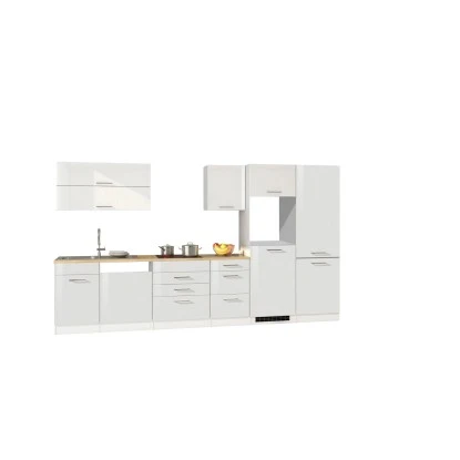 Held Möbel Küchenzeile Mailand 360 Cm Weiß Hochglanz-Weiß Matt Ohne E-Geräte 4 Held Möbel Küchenzeile Mailand 360 Cm Weiß Hochglanz-Weiß Matt Ohne E-Geräte – Bild 2