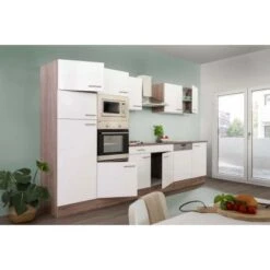 Respekta Küchenzeile Ohne E-Geräte 340 Cm Weiß Seidengl.-Eiche York 14 Respekta Küchenzeile Ohne E-Geräte 340 Cm Weiß Seidengl.-Eiche York -KüchenTraum 34 4384 LBKB340EYWMIGKE 02