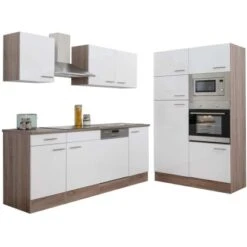 Respekta Küchenzeile Ohne E-Geräte 340 Cm Weiß Seidengl.-Eiche York 22 Respekta Küchenzeile Ohne E-Geräte 340 Cm Weiß Seidengl.-Eiche York -KüchenTraum 34 4384 LBKB340EYWMIGKE 06