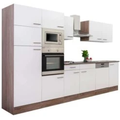 Respekta Küchenzeile Ohne E-Geräte 340 Cm Weiß Seidengl.-Eiche York 23 Respekta Küchenzeile Ohne E-Geräte 340 Cm Weiß Seidengl.-Eiche York -KüchenTraum 34 4384 LBKB340EYWMIGKE 08