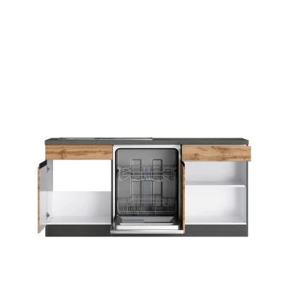 Held Möbel Winkelküche Turin 240 X 240 Cm Wotaneiche-Graphit Mit E-Geräten 7 Held Möbel Winkelküche Turin 240 X 240 Cm Wotaneiche-Graphit Mit E-Geräten – Bild 5