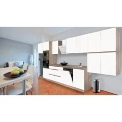 Respekta Premium Küchenzeile Grifflos 445 Cm Weiß Matt-Eiche Sägerau -KüchenTraum 374 4384 glrp445heswmgke 2 1