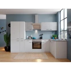 Respekta Winkelküche KBL310WWBSCGKEG 310 X 172 Cm Weiß-Beton Optik -KüchenTraum 384 neu KBL310WWBSCGKEG 02