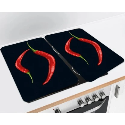 Wenko Herdabdeckplatte Universal Peperoni Duo 2er-Set Für Alle Herdarten 5 Wenko Herdabdeckplatte Universal Peperoni Duo 2er-Set Für Alle Herdarten – Bild 3