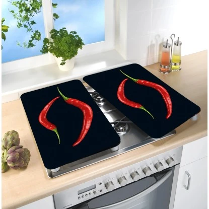 Wenko Herdabdeckplatte Universal Peperoni Duo 2er-Set Für Alle Herdarten 6 Wenko Herdabdeckplatte Universal Peperoni Duo 2er-Set Für Alle Herdarten – Bild 4