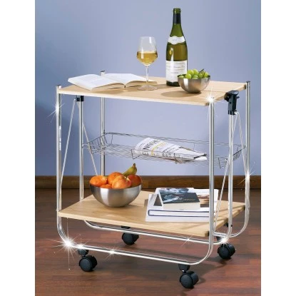 Wenko Servierwagen Dinett Deluxe Ahorn-Nachbildung 5 Wenko Servierwagen Dinett Deluxe Ahorn-Nachbildung – Bild 3