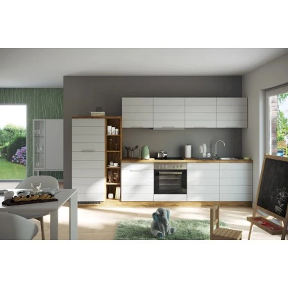 Held Möbel Küchenzeile 330 Cm Matt Weiß-Wotaneiche Ohne E-Geräte 4 Held Möbel Küchenzeile 330 Cm Matt Weiß-Wotaneiche Ohne E-Geräte – Bild 2