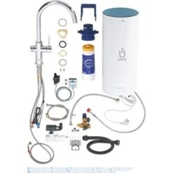 Grohe Küchenarmatur Und Boiler Red Duo Größe-L Chrom -KüchenTraum 4005176989209 4520 5