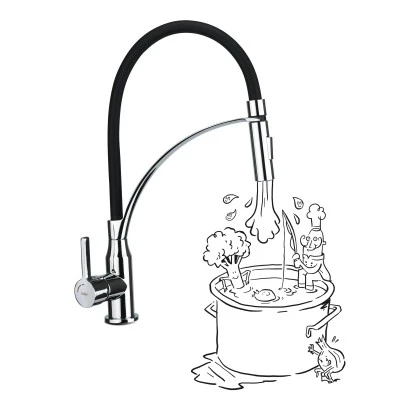 Baliv Küchenarmatur KI-1861 Chrom-Schwarz 8 Baliv Küchenarmatur KI-1861 Chrom-Schwarz – Bild 6