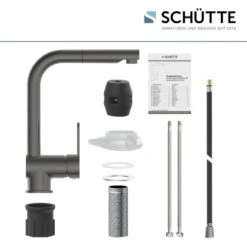 Schütte Spültischarmatur Mit Herausziehbarem Auslauf London Graphit Matt -KüchenTraum 4008431000794 2759 10