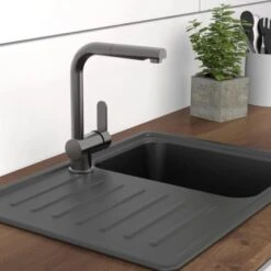 Schütte Spültischarmatur Mit Herausziehbarem Auslauf London Graphit Matt -KüchenTraum 4008431000794 2759 16
