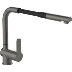 Schütte Spültischarmatur Mit Herausziehbarem Auslauf London Graphit Matt -KüchenTraum 4008431000794 2759 3