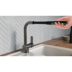 Schütte Spültischarmatur Mit Herausziehbarem Auslauf London Graphit Matt -KüchenTraum 4008431000794 2759 6