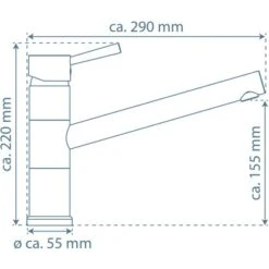 Schütte Küchenarmatur Unicorn Niederdruck Chrom -KüchenTraum 4008431337906 2759 99