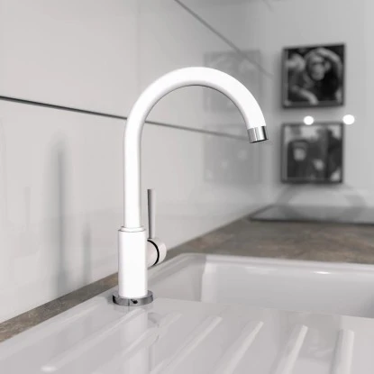 Schütte Spültischarmatur Cornwall Weiß-Chrom 8 Schütte Spültischarmatur Cornwall Weiß-Chrom – Bild 6