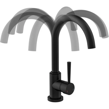 Schütte Design-Spültischarmatur Cornwall Schwarz-Matt 7 Schütte Design-Spültischarmatur Cornwall Schwarz-Matt – Bild 5