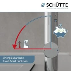 Schütte Spültischarmatur Mit Soft-Touch Schlauch Stilo Chrom-Schwarz -KüchenTraum 4008431791807 2759 4